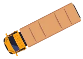 Animated semi-truck graphic symbolizing TOP Worldwide freight shipping and logistics solutions across multiple transportation modes.
